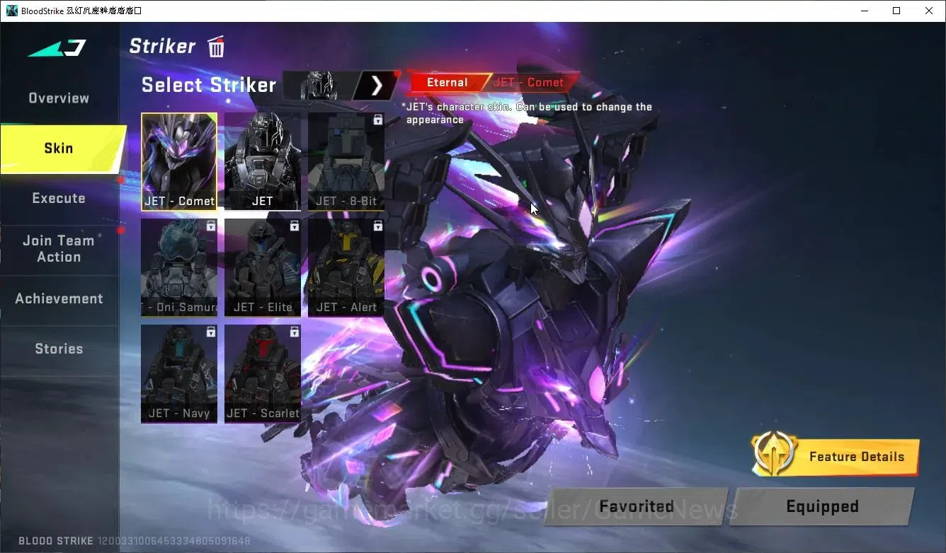Blood Strike Accounts ASIA|3 ETERNAL[JET-Comet,Zero,KAG6]+MELE AXE,Katar image 3