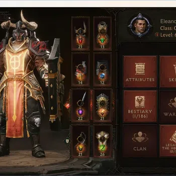 Diablo Immortal Accounts Mid-Tier SEA - Peth | 60 (956) Crusader-Slayer | CR 46,3K | Reso 420 | Inferno V | Lv 30 Varog (6