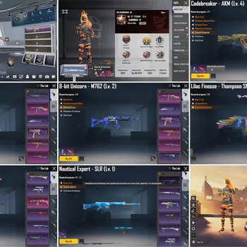 PUBG Mobile Accounts #135 | Lv 69 - 131 Set | Akm Codebreaker Lv4 | Ump45 8-Bit Blast Lv4 | 16 Weapon Lab 3 Kill Message