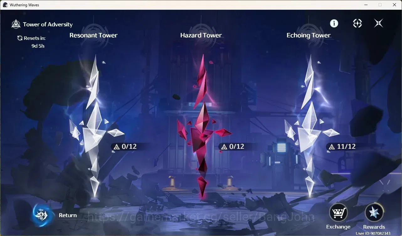 Wuthering Waves Accounts Mid-Game SEA|UL 62|Rank 7|5 Char Limited 4
