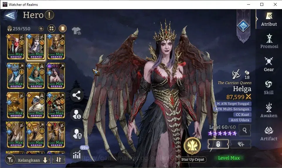 Watcher of Realms Accounts GLOBAL 60x|12M Power|15 Lord[IngridA5,PraetusA1,Ez image 18