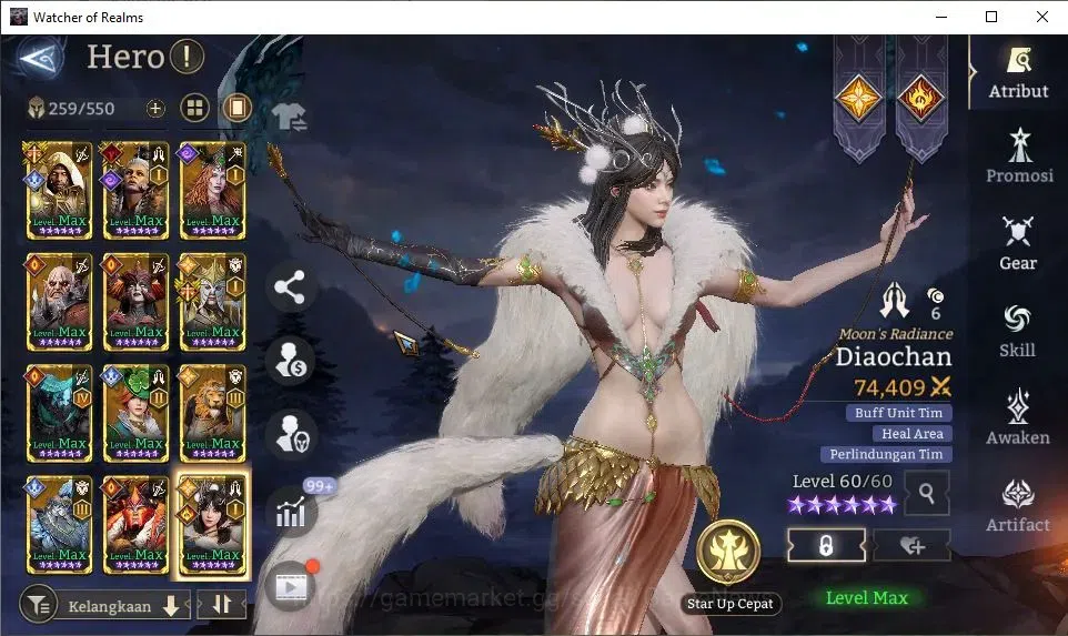 Watcher of Realms Accounts GLOBAL 60x|12M Power|15 Lord[IngridA5,PraetusA1,Ez image 19