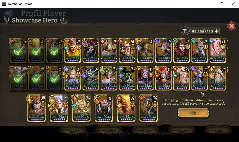 Watcher of Realms Accounts GLOBAL 60x|12M Power|15 Lord[IngridA5,PraetusA1,Ez image 9