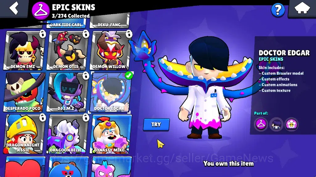 Brawl Stars Accounts 1837 Trophy|21 Brawlers 1 Max Lv[Edgar]|5k Bling 1 image 13