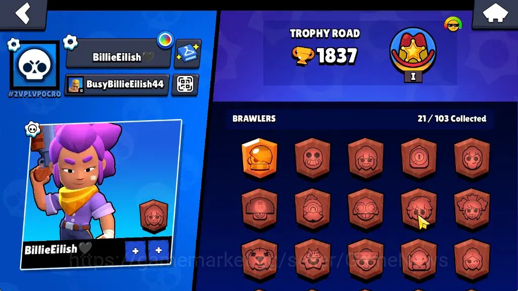 Brawl Stars Accounts 1837 Trophy|21 Brawlers 1 Max Lv[Edgar]|5k Bling 1 image 2