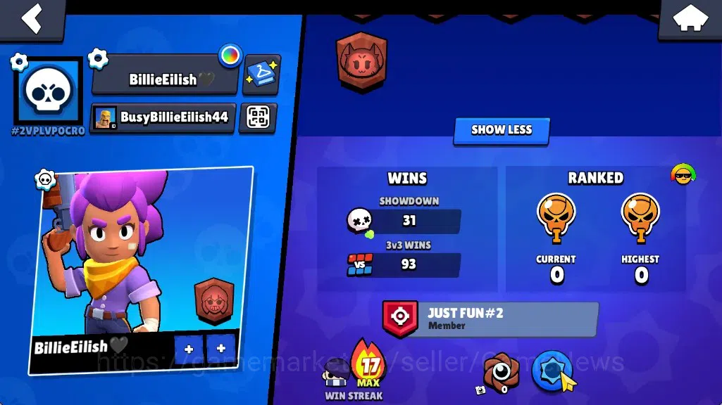 Brawl Stars Accounts 1837 Trophy|21 Brawlers 1 Max Lv[Edgar]|5k Bling 1 image 3