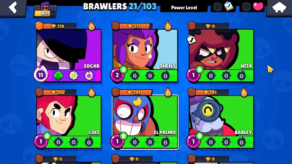 Brawl Stars Accounts 1837 Trophy|21 Brawlers 1 Max Lv[Edgar]|5k Bling 1 image 8