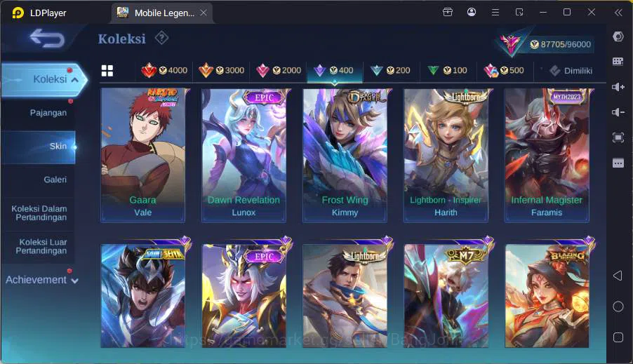 Mobile Legends: Bang Bang Accounts GLOBAL|Hero 131|Skin 342|Kof Guinevere+Karina,Prim image 14