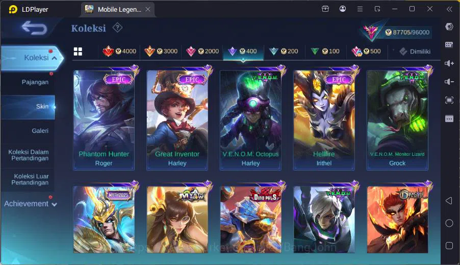 Mobile Legends: Bang Bang Accounts GLOBAL|Hero 131|Skin 342|Kof Guinevere+Karina,Prim image 17