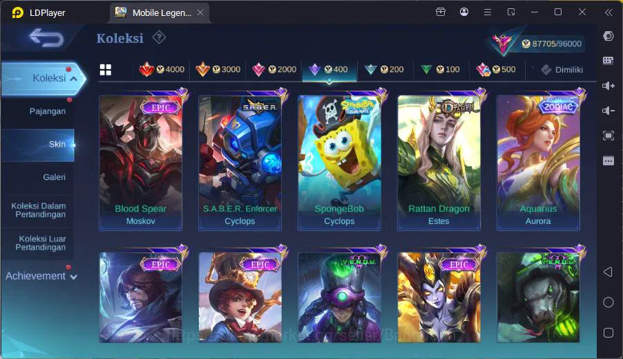 Mobile Legends: Bang Bang Accounts GLOBAL|Hero 131|Skin 342|Kof Guinevere+Karina,Prim image 18