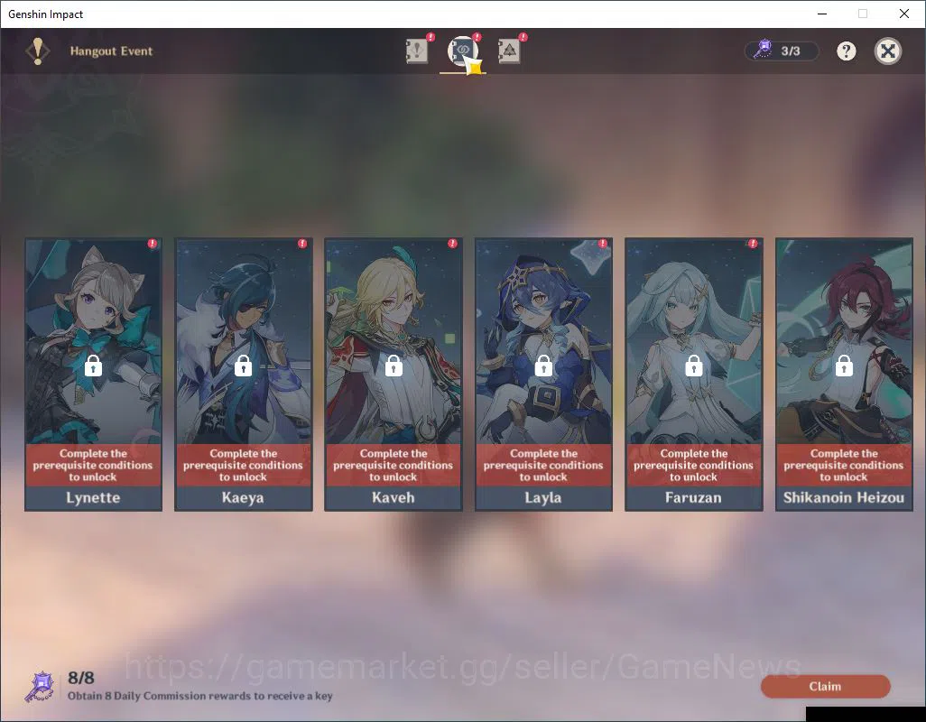 Genshin Impact Accounts ASIA| AR 55|9 Limited +1(*5Weapon)|Coumbina,Xilone image 4