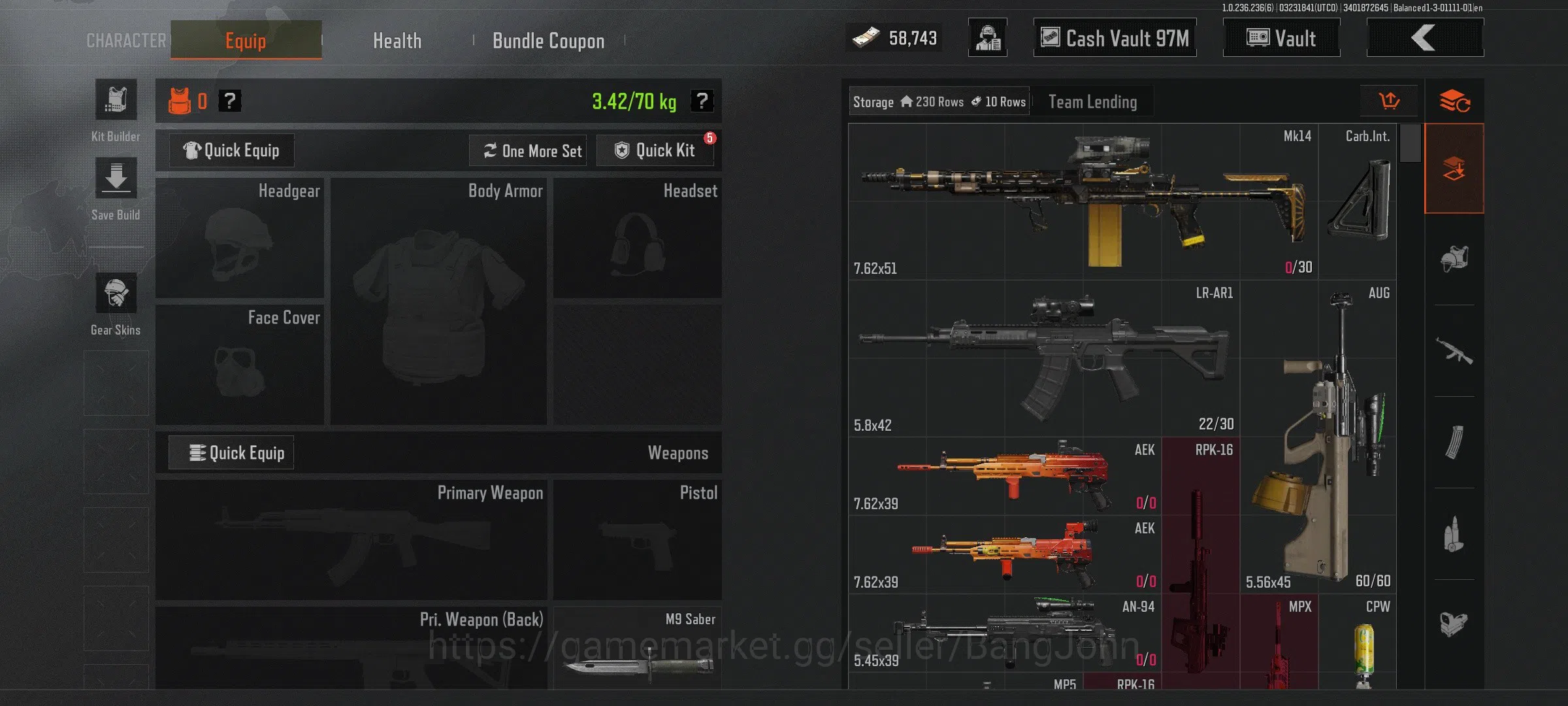 Arena Breakout Accounts Mobile|Lvl 30|SV 139,3M|CV 97,2M|2WP Legend Skin|C image 3