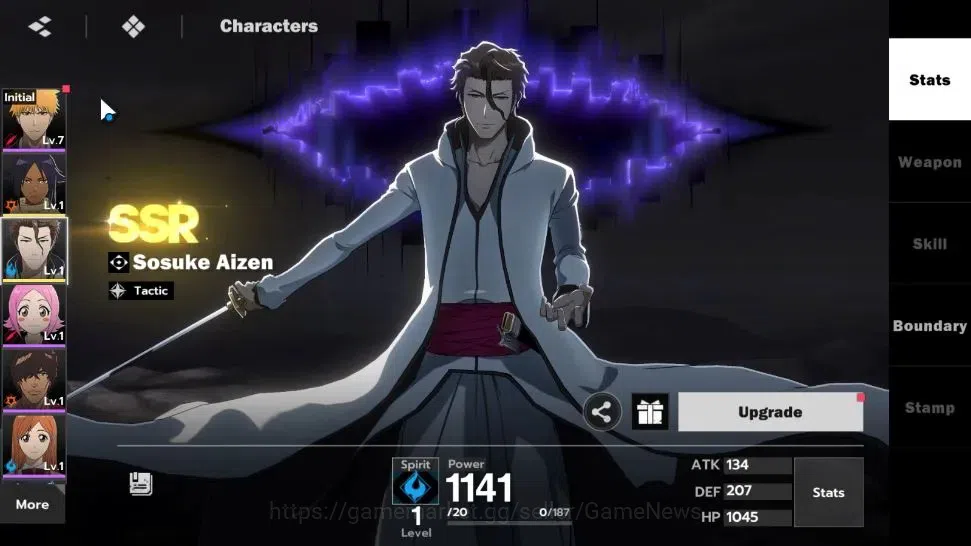 BLEACH: Soul Resonance Accounts Crunchyroll NA |Fresh Starter LV 3|2 SSR Sosuke Ai image 2