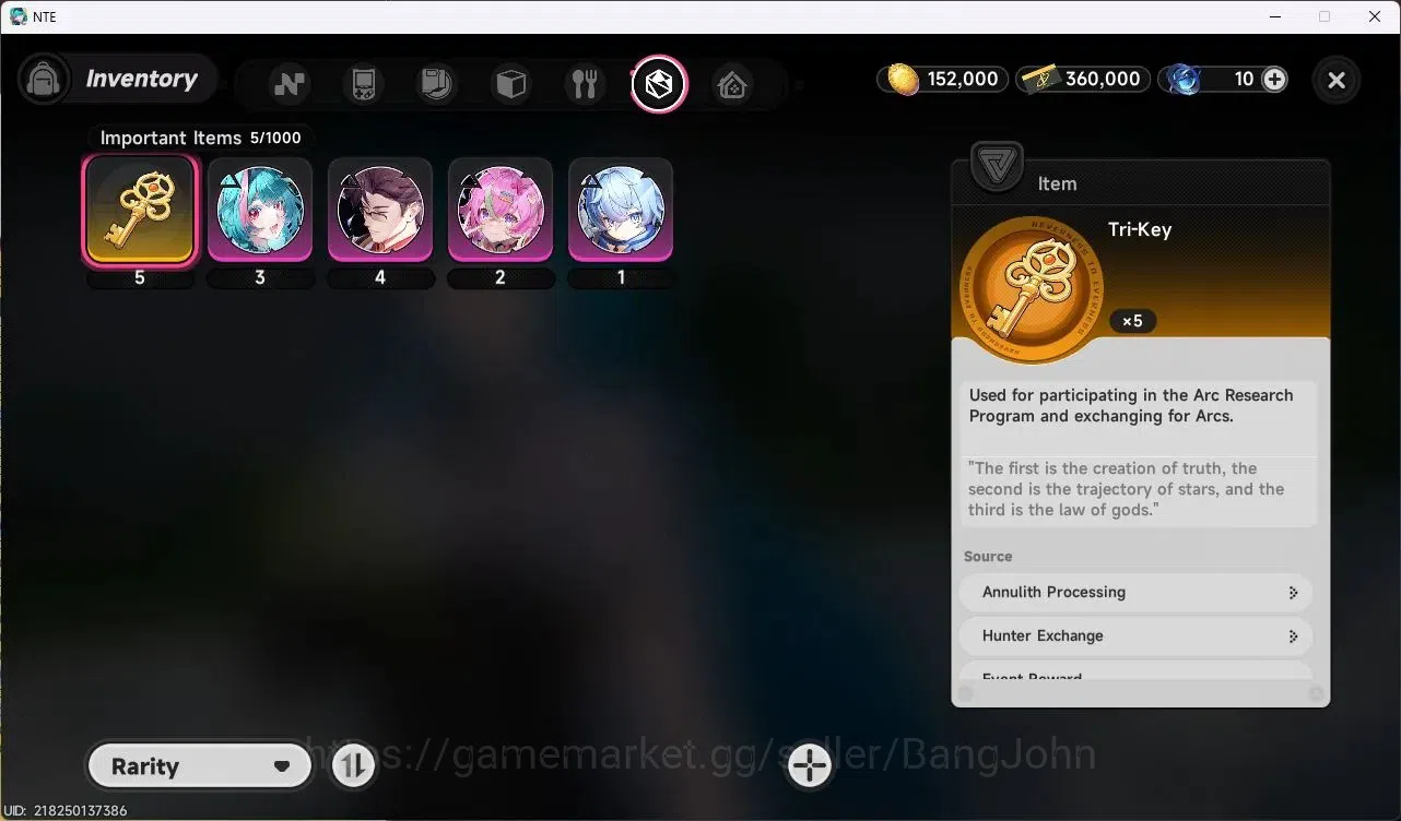 Neverness to Everness Accounts Europe | Hunter Lv 3 | 4 S-Class (Lacrimosa,Nanall image 11