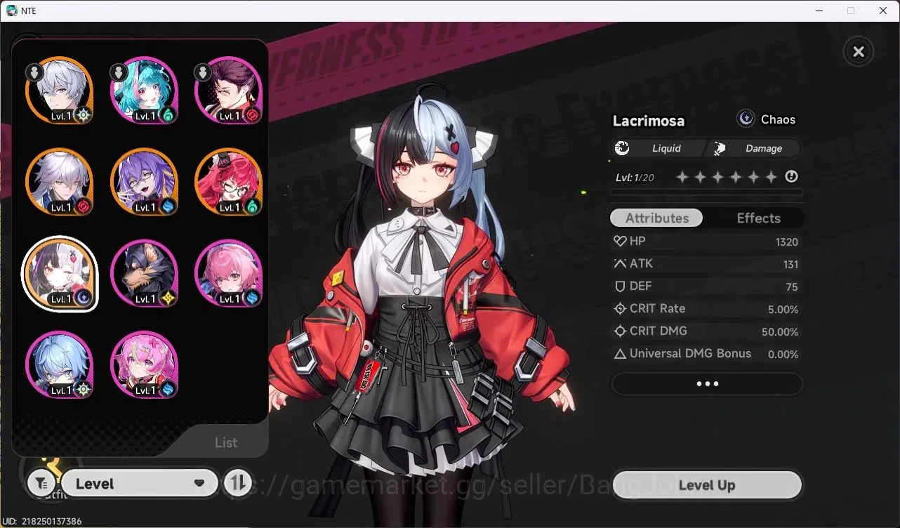Neverness to Everness Accounts Europe | Hunter Lv 3 | 4 S-Class (Lacrimosa,Nanall image 2