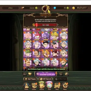 The Seven Deadly Sins: Grand Cross Endgame Global|1,3M CC|61 DM+30 LS|1 LR+4 UR|Elizabeth,Nem image 1