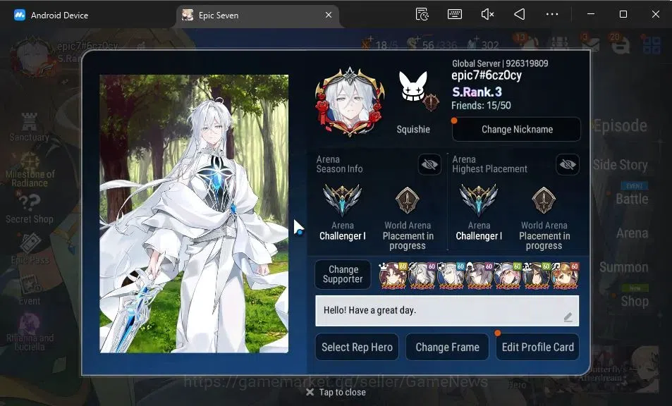 Epic Seven Accounts GLOBAL Unverif|New Era|20 ML(School Nurse Yulha,BA image 2