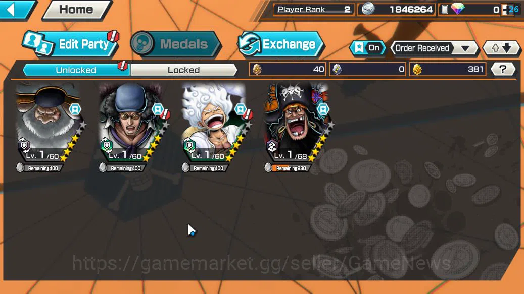 One Piece Bounty Rush Accounts Global|4 EX|5Elders Saturn,BP Kuzan,Gear5 Luffy,4E image 8