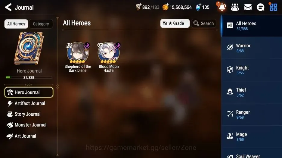 Epic Seven Accounts Starter Global Unverif|Fersh Starter|2 ML(SD.Diene,BM.Hastle)|PoH+Bless ON|Mystic 200|Check 1
