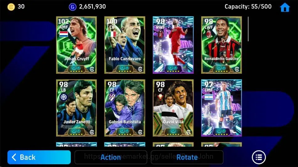 eFootball Accounts Android|PW 3216|BigT Roberto Carlos,Johan Cruyff E image 7