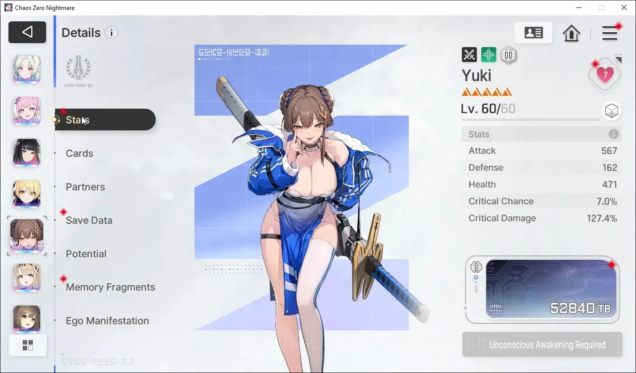 Chaos Zero Nightmare Accounts Global Lv.56| 13 SSR HeidemarieEM2, RitaEM1, YukiE image 13