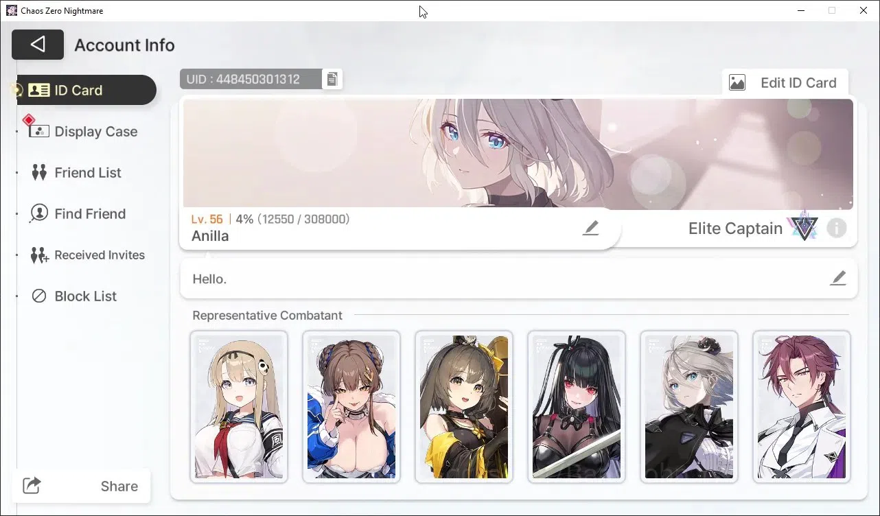 Chaos Zero Nightmare Accounts Global Lv.56| 13 SSR HeidemarieEM2, RitaEM1, YukiE image 2