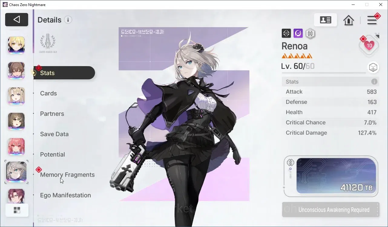 Chaos Zero Nightmare Accounts Global Lv.56| 13 SSR HeidemarieEM2, RitaEM1, YukiE image 20