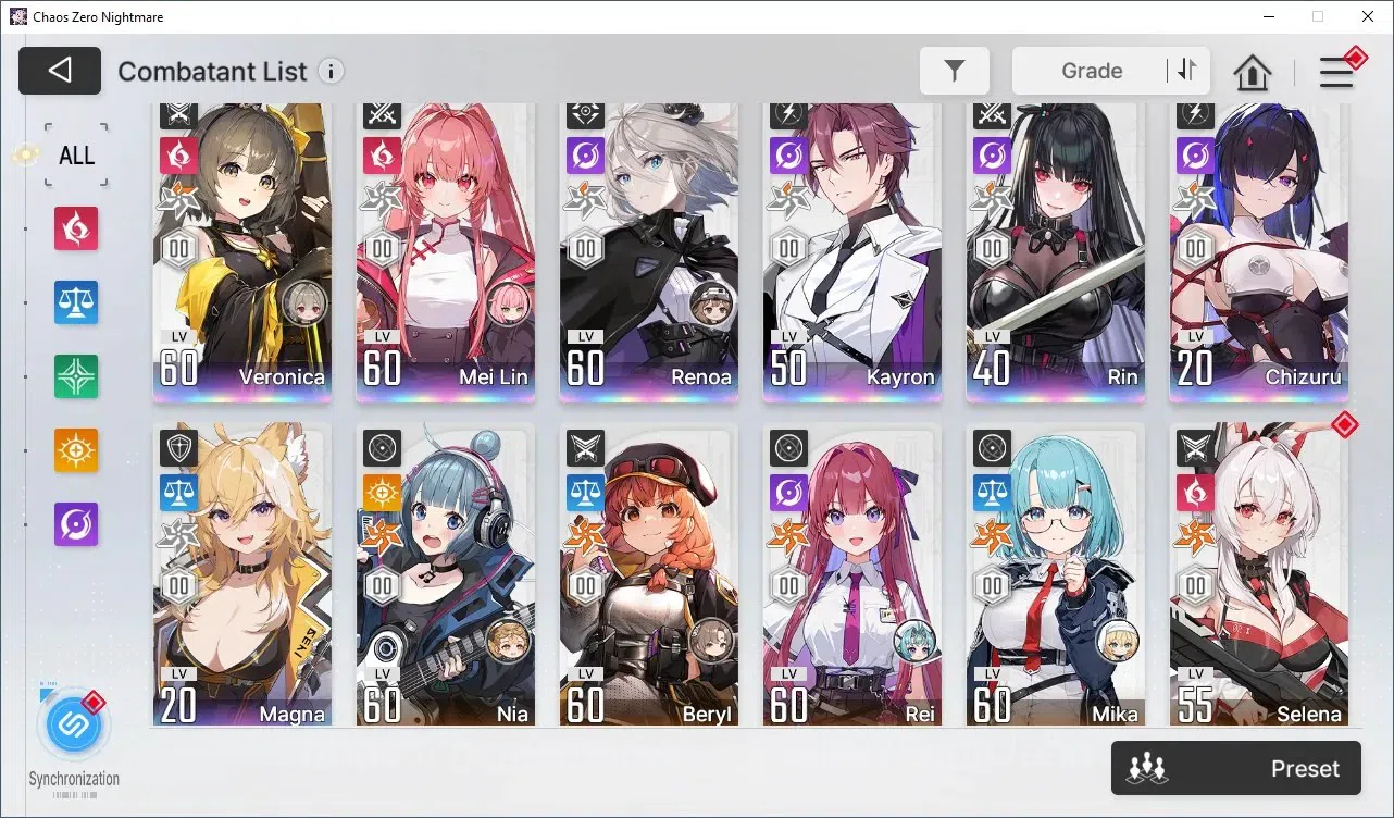 Chaos Zero Nightmare Accounts Global Lv.56| 13 SSR HeidemarieEM2, RitaEM1, YukiE image 5