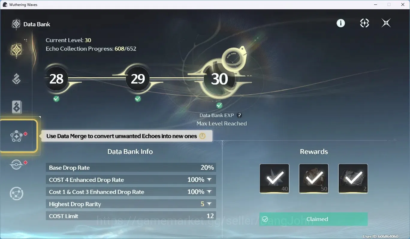 Wuthering Waves Accounts EU | UL 49 | Rank 5 | 2 Char Limit [Lucy RC6, Rebe image 11