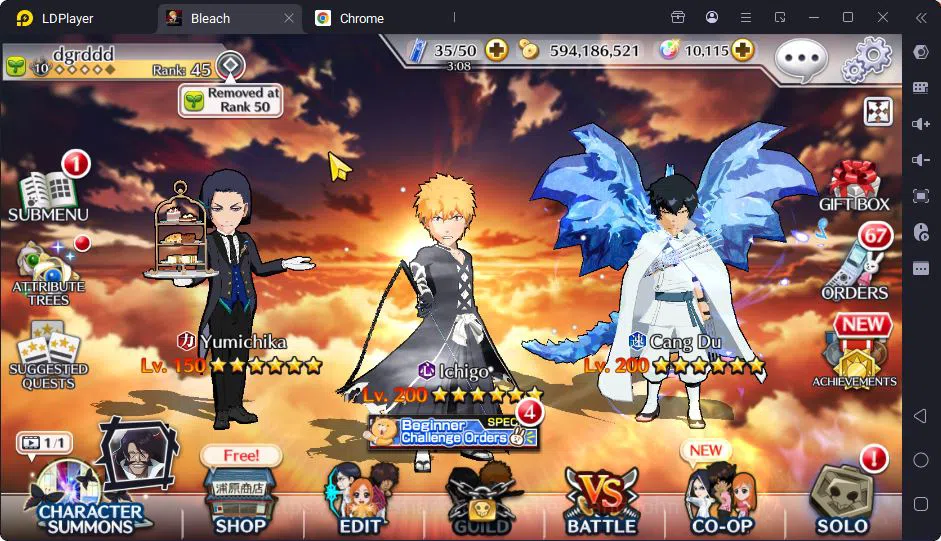 Bleach: Brave Souls Accounts Starter Global |115K BP+10K Orb|Fresh Story|Ichigo DT,TYBW25|Aizen 1