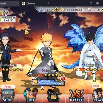 Bleach: Brave Souls Accounts Starter Global |115K BP+10K Orb|Fresh Story|Ichigo DT,TYBW25|Aizen