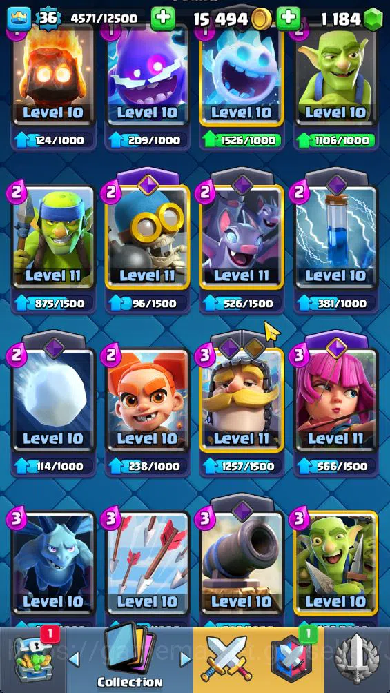 Clash Royale Accounts Midgame Lvl 36|Trophy 5274|KTL 12|Limited Skin|Card 111|0 Hero 7 EVO 0 Champ 20 Legendary 32 Epic,30 5