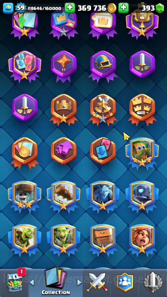 Clash Royale Accounts Midgame Lv 59|Trophy 11976|KTL 11|Limited Skin|Card 121| 3 Hero 12 EVO 8 Champ 21 Legendary 33 Epic 30 11