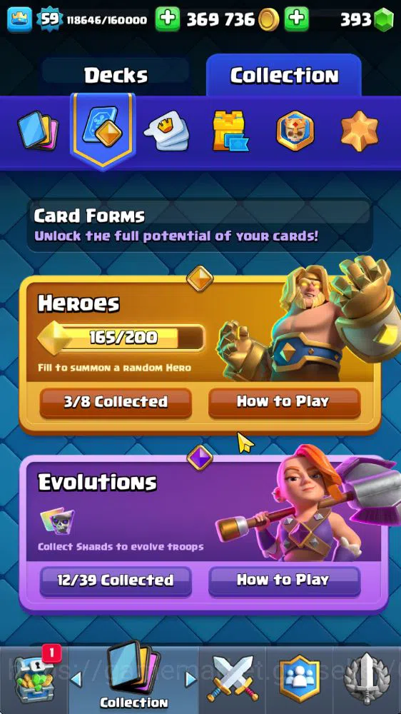 Clash Royale Accounts Midgame Lv 59|Trophy 11976|KTL 11|Limited Skin|Card 121| 3 Hero 12 EVO 8 Champ 21 Legendary 33 Epic 30 5