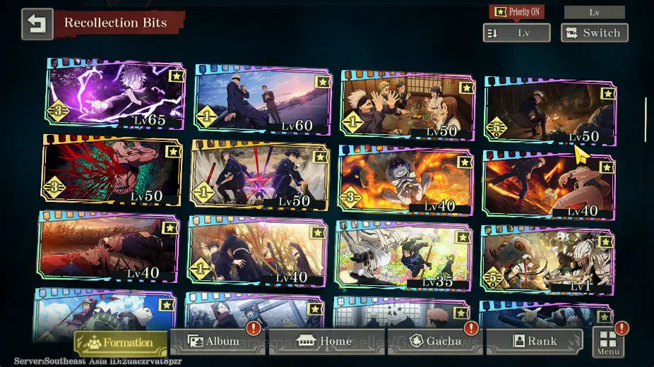 Jujutsu Kaisen: Phantom Parade Accounts ASIA Lv29| 40K CP |Midgame 8 SSR Gojo,Yuta,Panda,N image 2