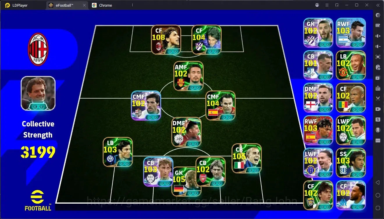 eFootball Accounts Legends & Iconic Players Mobile |PW 3199|Bigtime Ibrahimovic|Epic Kahn,Iniesta,Zanetti, Etc|SHW 1