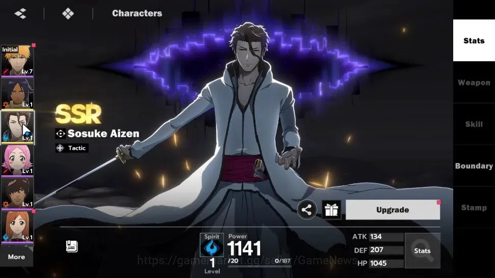 BLEACH: Soul Resonance Accounts Crunchyroll NA |Fresh Starter LV 3|2 SSR Sosuke Ai image 2