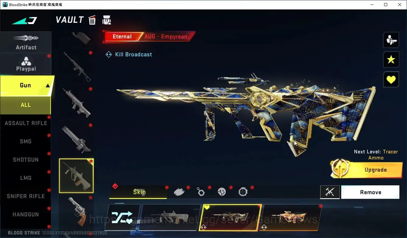 Blood Strike Accounts Collab Skin ASIA|Eternal Zero,AUG-Empyrean+Melee LightBlade|Collab EnZO-Kraken,TOKREV JACK,FN2000,7DS 10