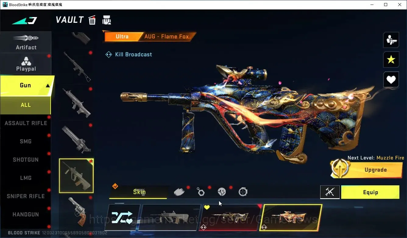 Blood Strike Accounts Collab Skin ASIA|Eternal Zero,AUG-Empyrean+Melee LightBlade|Collab EnZO-Kraken,TOKREV JACK,FN2000,7DS 12