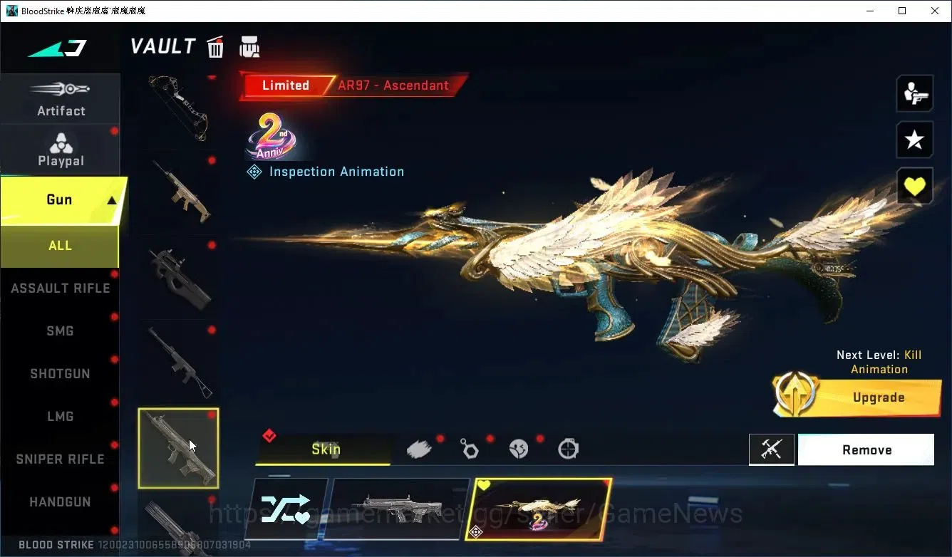 Blood Strike Accounts Collab Skin ASIA|Eternal Zero,AUG-Empyrean+Melee LightBlade|Collab EnZO-Kraken,TOKREV JACK,FN2000,7DS 16