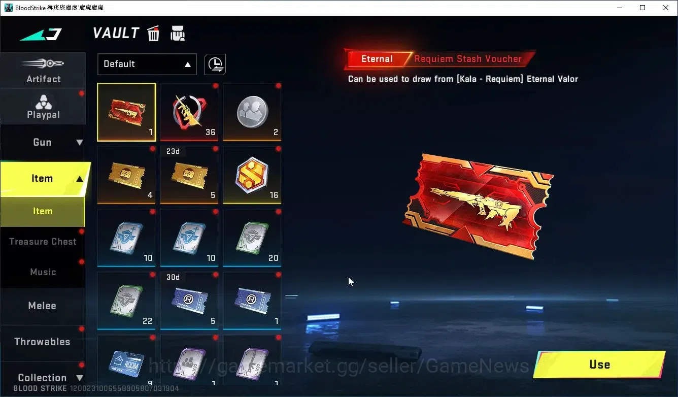 Blood Strike Accounts Collab Skin ASIA|Eternal Zero,AUG-Empyrean+Melee LightBlade|Collab EnZO-Kraken,TOKREV JACK,FN2000,7DS 17