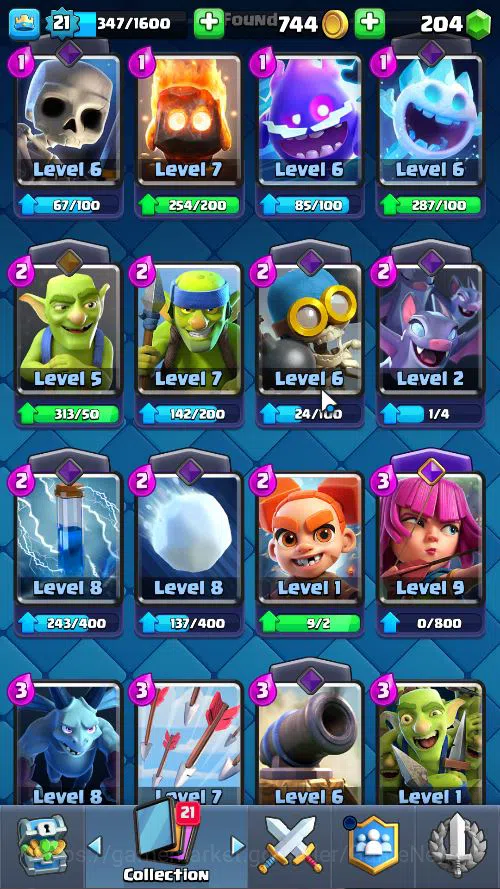 Clash Royale Accounts Midgame Lv 21|Trophy 3668|KTL 8|Limited Skin|Total Card 62| 1 HERO 2 EVO 1 Legendary 15 Epic 21 Rare 6