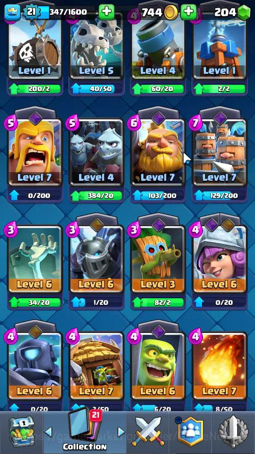 Clash Royale Accounts Midgame Lv 21|Trophy 3668|KTL 8|Limited Skin|Total Card 62| 1 HERO 2 EVO 1 Legendary 15 Epic 21 Rare 7