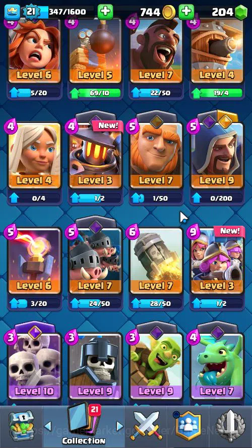 Clash Royale Accounts Midgame Lv 21|Trophy 3668|KTL 8|Limited Skin|Total Card 62| 1 HERO 2 EVO 1 Legendary 15 Epic 21 Rare 8