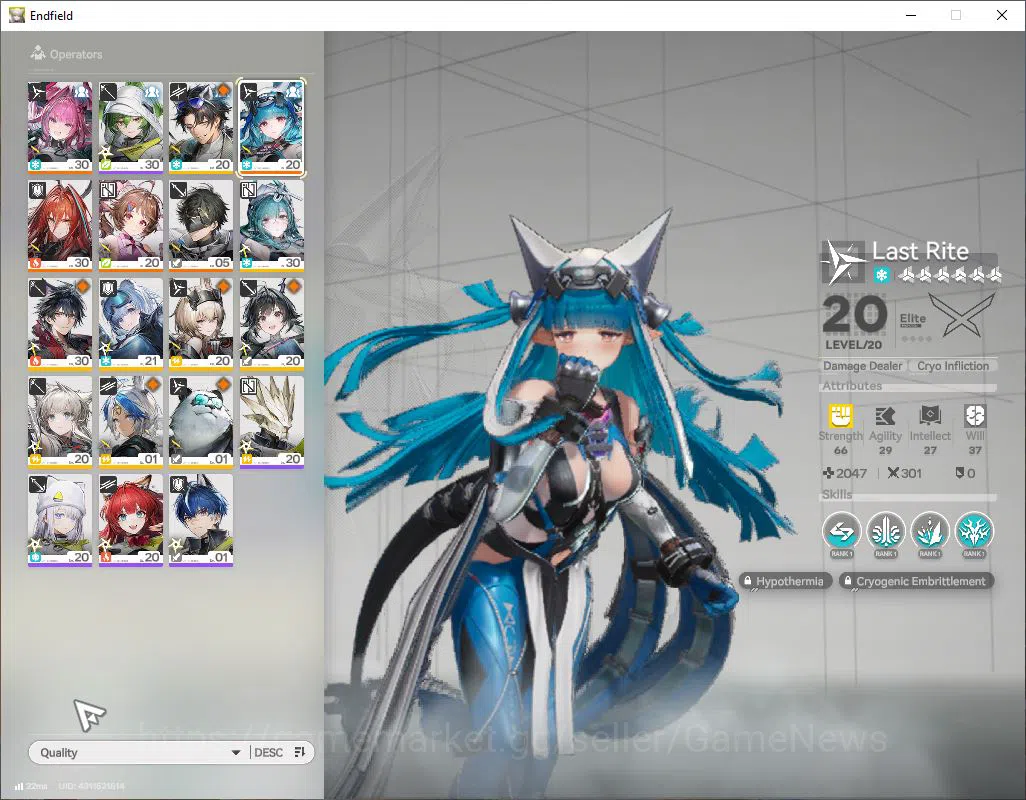 Arknights: Endfield Accounts [ASIA] Lv 27|4 SSR 2Limited|(Ember,Yvonne)|6 6* WP|Gryphlink|Low Progress