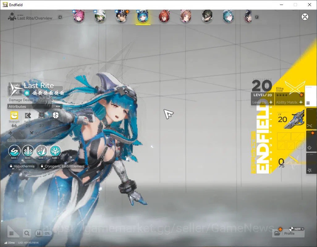 Arknights: Endfield Accounts [ASIA] Lv 27|4 SSR 2Limited|(Ember,Yvonne)|6 6* WP|Gryphlink|Low Progress 3