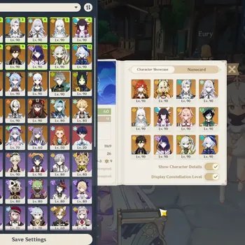 Genshin Impact Accounts Others Asia|AR 60|4 PremTeam|21 Limited+18(*5 Wp)|(Linnea C2,Zibai C2,Hu Tao