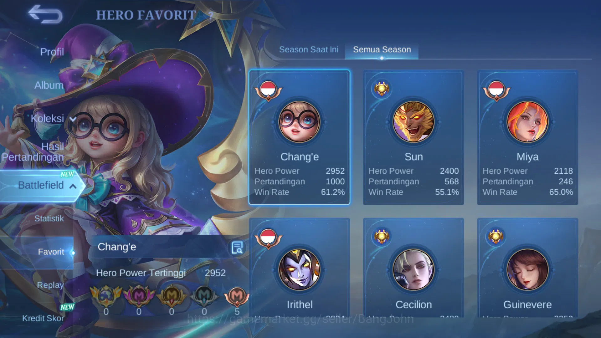 Mobile Legends: Bang Bang Accounts Hero 131|Skin 321|Legend Saber|TF Roger|KP Thamuz| image 4