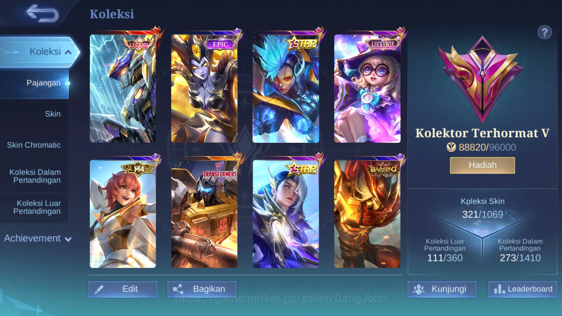 Mobile Legends: Bang Bang Accounts Hero 131|Skin 321|Legend Saber|TF Roger|KP Thamuz| image 5