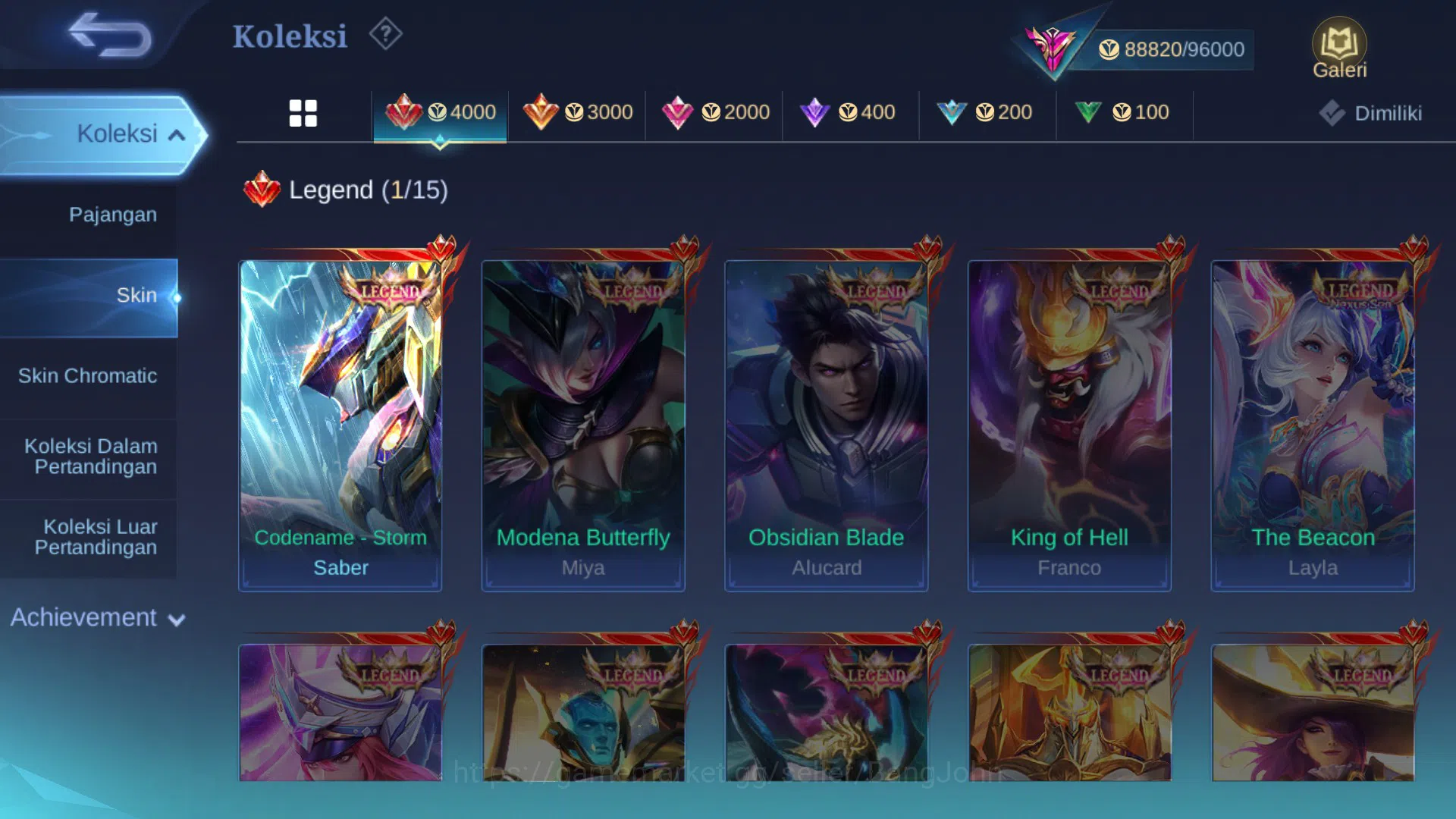 Mobile Legends: Bang Bang Accounts Hero 131|Skin 321|Legend Saber|TF Roger|KP Thamuz| image 6